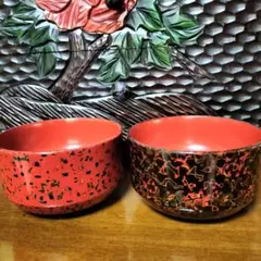 津軽塗 蓋付き菓子鉢 盆 箸 3点セット 伝統工芸 - メルカリ