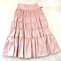 Chesty チェスティ　スカート　フレアスカート　ロングスカート　ピンク