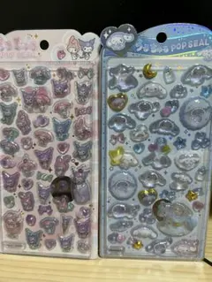 うるちゅるポップシール　シナモン、マイメロクロミ