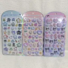 サンリオ コットンパフィーシール ハローキティ はぴだんぶい マイメロ クロミ