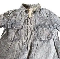 LOWRYSFARM シャツ　チュニック デニムシャツ Lのサムネイル