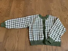 ehka sopoチェック柄ニットカーディガン