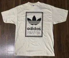 ★90sアディダスadidasアメリカ製 両面のプリントTシャツ デットストック