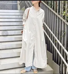 値下げ美品＊スピックアンドスパン＊バックプリーツワンピース