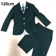 男の子　スーツ　セットアップ　黒　ストライプ　120cm　セレモニー　フォーマル
