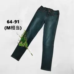 クロッシー ♪デニムパンツ 裏起毛 ストレッチ M相当 秋冬 ストレートデニム