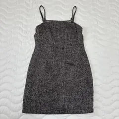 LILY BROWN リリーブラウン ツイード風 キャミワンピース ブラック