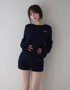 andmary Mary knit cowichan navyアンドマリーニット andmary Mary knit cowichan navy - メルカリ