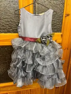 グレー フリルドレス 5-6歳