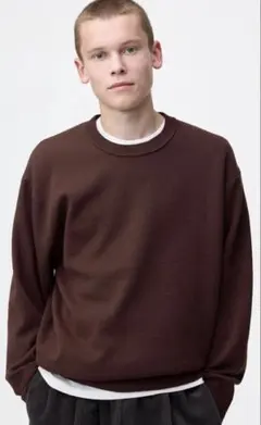 【新品】GU ミラノリブクルーネックセーター L