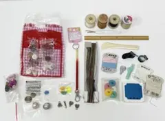 手芸セットまとめ売り 初心者 糸 ボタン 刺繍