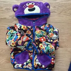 カラフルな紫色フリースアウター