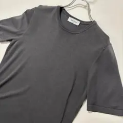 グランサッソ ニットTシャツ サイズ44 コットン100％ グレー イタリア製のサムネイル