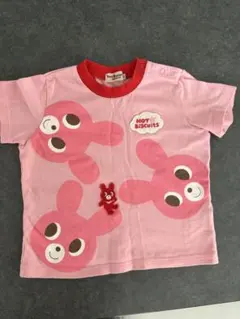 HOT BISCUITS ミキハウス Tシャツ ピンク 90のサムネイル