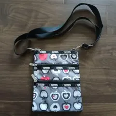 lesportsac３ポケットショルダーバックりんご柄　レスポートサックハワイ