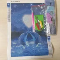 ダイヤモンドアート イルカ ダイヤモンドアートキット