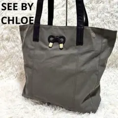 SEE BY CHLOE リボン装飾 キャンバストートバッグ