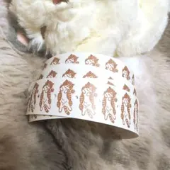 腹毛なでて　ラベラーシール　100枚