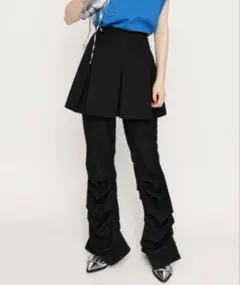 【美品】SLY TUCK FLARE PT タック フレア パンツ　ブラック