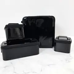 イヴサンローラン 4点セット ポーチ 小物入れ ブラック エナメル バニティ