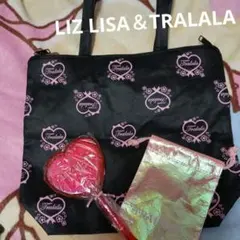 LIZ LISAミラー＆トゥララ　ハート柄エコバッグ＆ミニ巾着　　③点セットのサムネイル