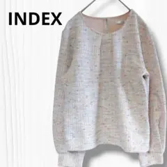 INDEX インデックス 【M】トップス カットソー 長袖 ベージュ系 オフィス
