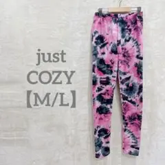 匿名配送✨just COZY【M/L】タイダイ柄レギンス 裏ボア 秋冬