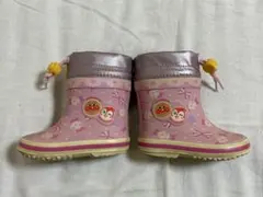 ピンクの猫デザイン長靴 14.0cm