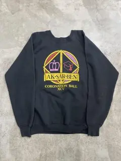 90s USA製 XL ビンテージ スウェット AK-SAR-BEN 黒