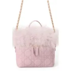 GRL 2Wayファーキルティングバニティバッグ[dd468] ピンク