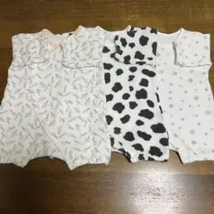 アカチャンホンポ　ちびオール　カバーオール　ロンパース　3枚セット　まとめ売りのサムネイル