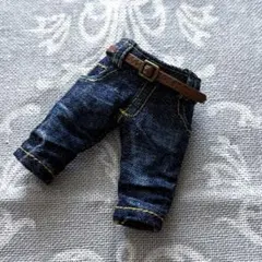 〖ねんどろいどどーる用〗 ジーパン ベルト付き デニム