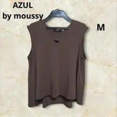 AZUL by moussy ノースリーブトップス Vネック ブラウン M