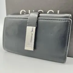 GUCCI グッチ　4連キーケース　レザー　 ブラック
