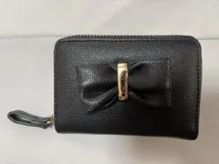 本日限定割引リボン付きカードケース黒　未使用品