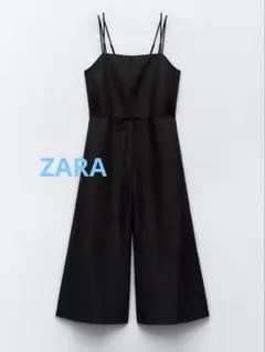 ZARA リネンブレンド ストラップ ジャンプスーツ