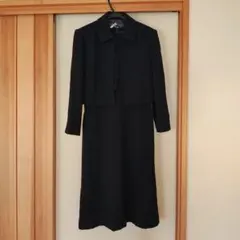 値下げ【中古】ブラックワンピーススーツ ジャケット付き7AR