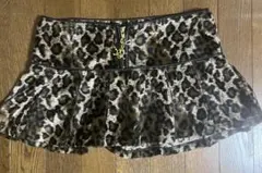 (未使用)d.i.a. ヒョウ柄 フレアスカート スカルジッパー