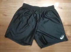 アシックス　ASICS　ハーフパンツ　メンズM　黒　サッカー　バレー　匿名