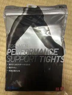 UNIQLO AIRism パフォーマンスサポートタイツ XL 09 Black