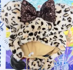 ディズニー ヒョウ柄 ファンキャップ ミニー レオパード ブラウン