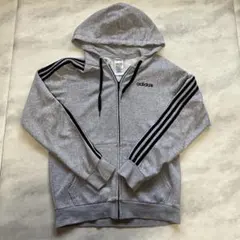 adidas グレー フルジップパーカーM