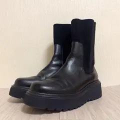 ORiental TRaffic 厚底リブニットブーツ 41403 ブラック