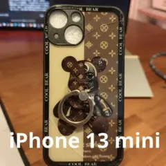 iPhone13mini ケースCOOL BEAR リング付き
