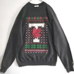 936　Champion スウェットトレーナ　M　濃灰　US古着