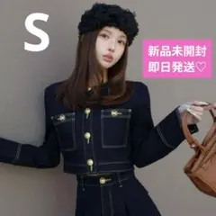 Darich ダーリッチ DDボタンノーカラーデニムジャケット Sサイズ