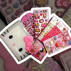 【匿名配送】キティバインダー コットンパフィー タイル おはじき 日焼けセット