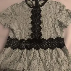 ZARA 半袖レーストップス ブラウス