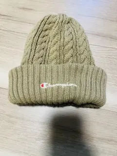 Champion ケーブル編み ニット帽 ベージュ