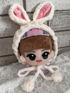うさみみボンネット*°11cmちびぐるみサイズ